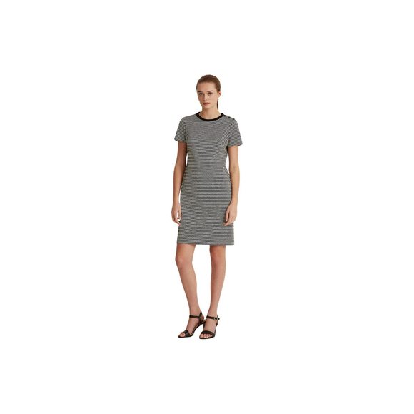 Lauren Ralph Lauren Dresses & Skirts - Lauren Ralph Lauren Womens Houndstooth Mini Shift Dress Black-Ivory 0